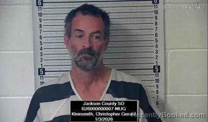 Booking photo from Jackson County, Kansas