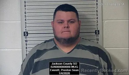 Booking photo from Jackson County, Kansas