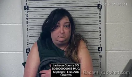 Booking photo from Jackson County, Kansas