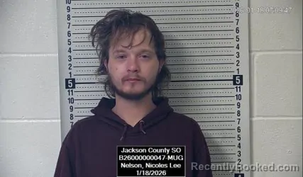 Booking photo from Jackson County, Kansas