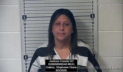 Mugshot of Stephanie Diane Galicia booked in Jackson County, Kansas on June 5, 2026