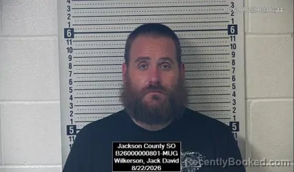 Mugshot of Jack David Wilkerson booked in Jackson County, Kansas on August 22, 2026