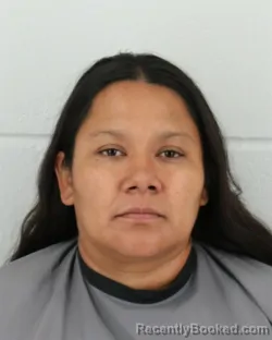 Mugshot of Rosalba Valencia-Mendoza booked in Johnson County, Kansas on August 24, 2026