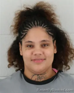 Mugshot of Destinie Lee Jackson booked in Johnson County, Kansas on August 27, 2026