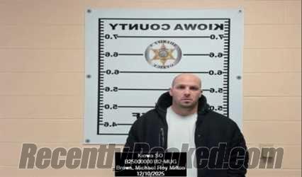 Booking photo from Kiowa County, Kansas