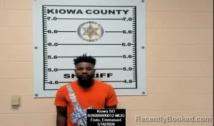 Booking photo from Kiowa County, Kansas