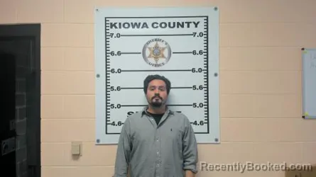 Mugshot of David Alan Barrios booked in Kiowa County, Kansas on June 16, 2026