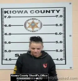 Mugshot of Jessica Marie Fisk booked in Kiowa County, Kansas on October 5, 2026