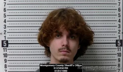 Mugshot of Cameron Lee Fesenmeyer booked in Montgomery County, Kansas on April 3, 2026