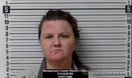 Mugshot of Sheena Raye Coon booked in Montgomery County, Kansas on April 2, 2026