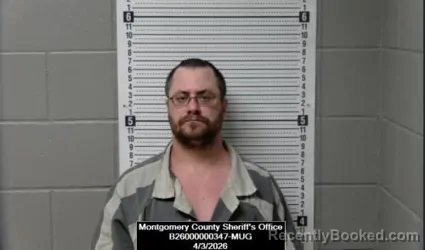 Mugshot of Daker Dewayne Elsesser booked in Montgomery County, Kansas on April 3, 2026