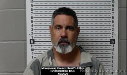 Mugshot of David Lopez booked in Montgomery County, Kansas on April 9, 2026