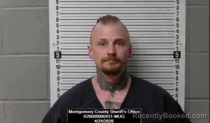 Mugshot of Nicholas William Eytcheson booked in Montgomery County, Kansas on April 24, 2026