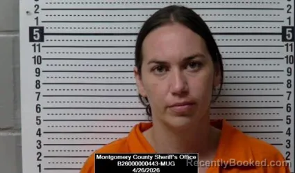 Mugshot of Billie Jean Vernon booked in Montgomery County, Kansas on April 26, 2026