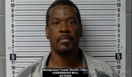 Mugshot of Demario Ka’lish Collins booked in Montgomery County, Kansas on April 27, 2026