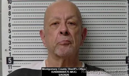 Mugshot of Donald Joseph Myers booked in Montgomery County, Kansas on May 4, 2026