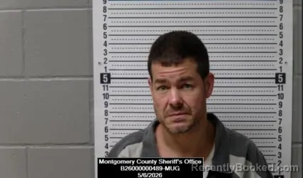 Mugshot of Jason David Durbin booked in Montgomery County, Kansas on May 6, 2026