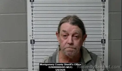 Mugshot of Michael Andrew Corliss booked in Montgomery County, Kansas on May 6, 2026