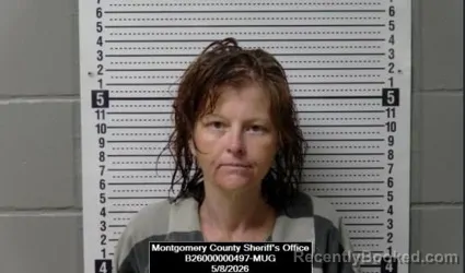 Mugshot of Tabbitha Marie Crozzer booked in Montgomery County, Kansas on May 8, 2026