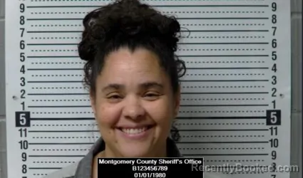 Mugshot of LaQuia Shanee Treece booked in Montgomery County, Kansas on May 8, 2026