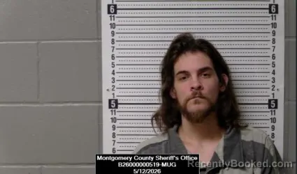Mugshot of Tyler Scott Keith booked in Montgomery County, Kansas on May 12, 2026