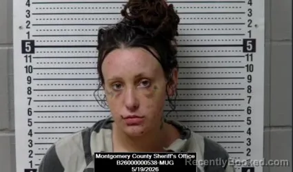 Mugshot of Shelby Linn Hines booked in Montgomery County, Kansas on May 19, 2026