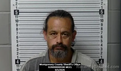 Mugshot of Guadalupe Jose Ramos booked in Montgomery County, Kansas on June 5, 2026