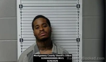 Mugshot of Da’Stacy Rashad Lawrence booked in Montgomery County, Kansas on June 26, 2026