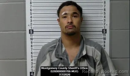 Mugshot of Amarion Jaylun Mayhew booked in Montgomery County, Kansas on July 7, 2026