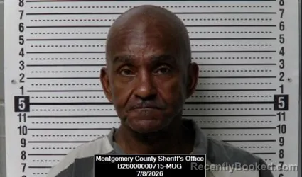 Mugshot of Lawrence Levi Hayes booked in Montgomery County, Kansas on July 8, 2026