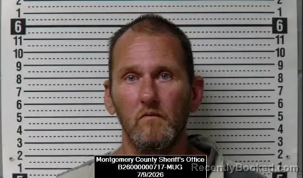 Mugshot of Robert Leroy Swindell booked in Montgomery County, Kansas on July 9, 2026