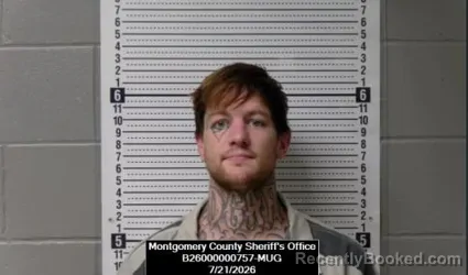 Mugshot of Andrew Keith Dobson booked in Montgomery County, Kansas on July 21, 2026