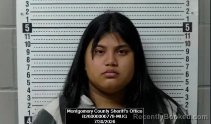 Mugshot of Yasmary Ysabel Altamiranda-Rodriguez booked in Montgomery County, Kansas on July 30, 2026