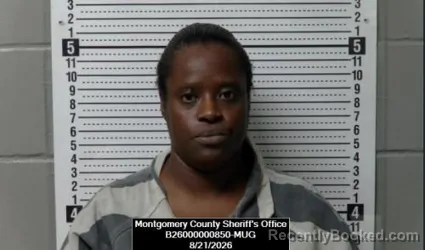 Mugshot of Nneka Jonnise Harris booked in Montgomery County, Kansas on August 21, 2026