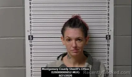 Mugshot of Kimberly Jane Jones booked in Montgomery County, Kansas on August 21, 2026