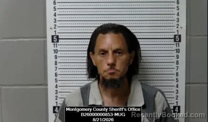Mugshot of Joshua Dane Chapman booked in Montgomery County, Kansas on August 21, 2026