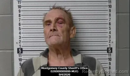 Mugshot of Michael Travis Downing booked in Montgomery County, Kansas on September 4, 2026