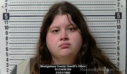 Mugshot of Hailey Marie Holmes booked in Montgomery County, Kansas on September 9, 2026
