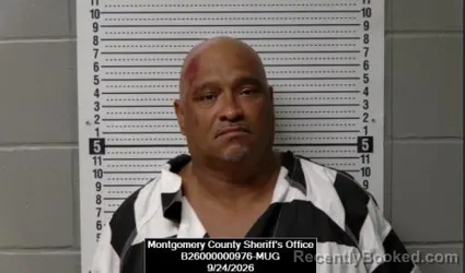 Mugshot of Stephen Markell Conley booked in Montgomery County, Kansas on September 24, 2026