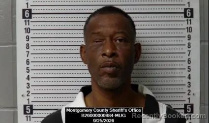 Mugshot of Gerel Germaine Dillon booked in Montgomery County, Kansas on September 25, 2026