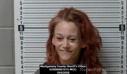 Mugshot of Cassandra Lyn Hazen booked in Montgomery County, Kansas on October 4, 2026