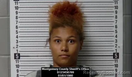Mugshot of Ty’Tianna Jene Robinson booked in Montgomery County, Kansas on October 9, 2026