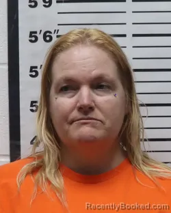 Mugshot of Leslie Ann Thompson booked in Pratt County, Kansas on May 7, 2026