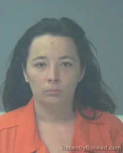 Mugshot of Amanda Elizabeth Bourgeois booked in Santa Rosa County, Florida on August 14, 2026