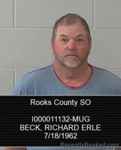 Mugshot of Richard Erle Beck booked in Rooks County, Kansas on May 4, 2026