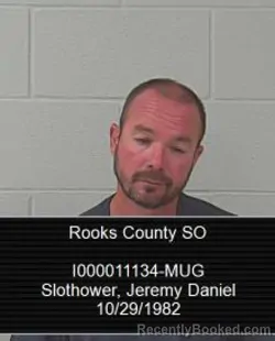 Mugshot of Jeremy Daniel Slothower booked in Rooks County, Kansas on May 16, 2026