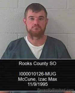 Mugshot of Izac Max McCune booked in Rooks County, Kansas on May 31, 2026