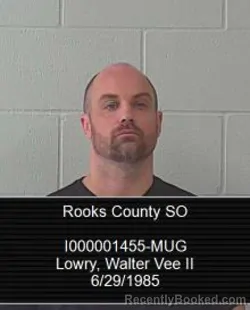 Mugshot of Walter Vee Lowry booked in Rooks County, Kansas on June 3, 2026