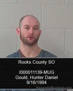Mugshot of Hunter Daniel Gould booked in Rooks County, Kansas on June 5, 2026