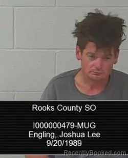 Mugshot of Joshua Lee Engling booked in Rooks County, Kansas on July 30, 2026